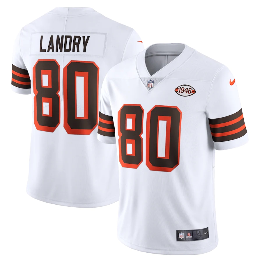 Men Cleveland Browns #80 Jarvis Landry Nike White 1946 Collection Alternate Game NFL Jersey